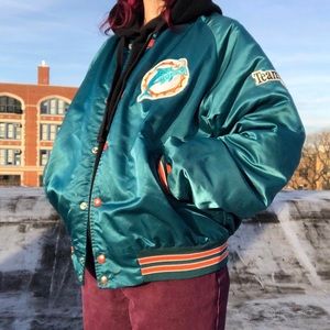 vintage miami dolphins nfl chalkline jacket